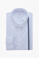 [공식스토어] Y스타일 면혼방 세로 포인트 슬림핏 셔츠 YJ3SYS721WH