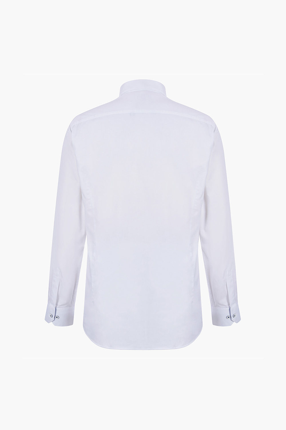[공식스토어] 슬림핏 면혼방 배색 솔리드 긴소매셔츠 TY2FBS002WH