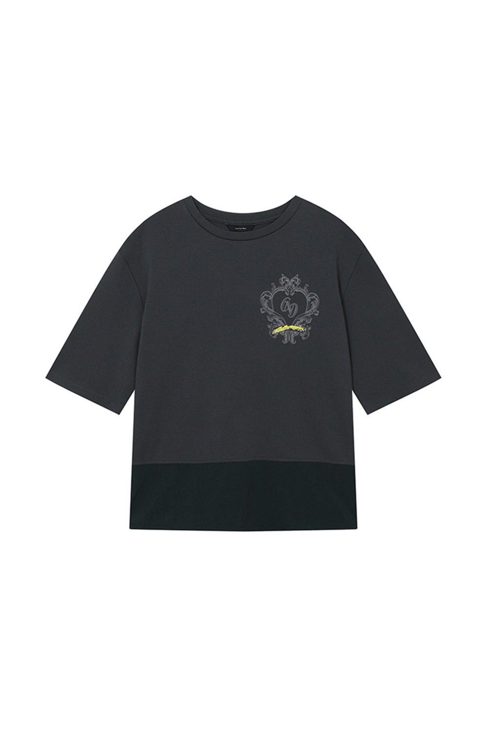 우븐패치 아트원 티셔츠 다크그린 CN2FTS704DG