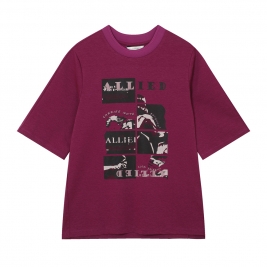 하프 소매 아트웍 티셔츠 CN3FTS701WI